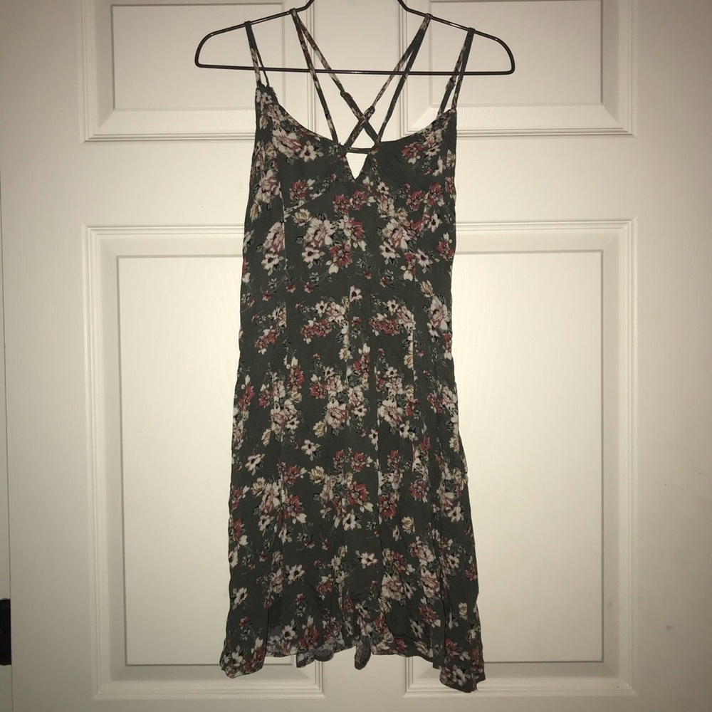 Green Floral American Eagle Dress
